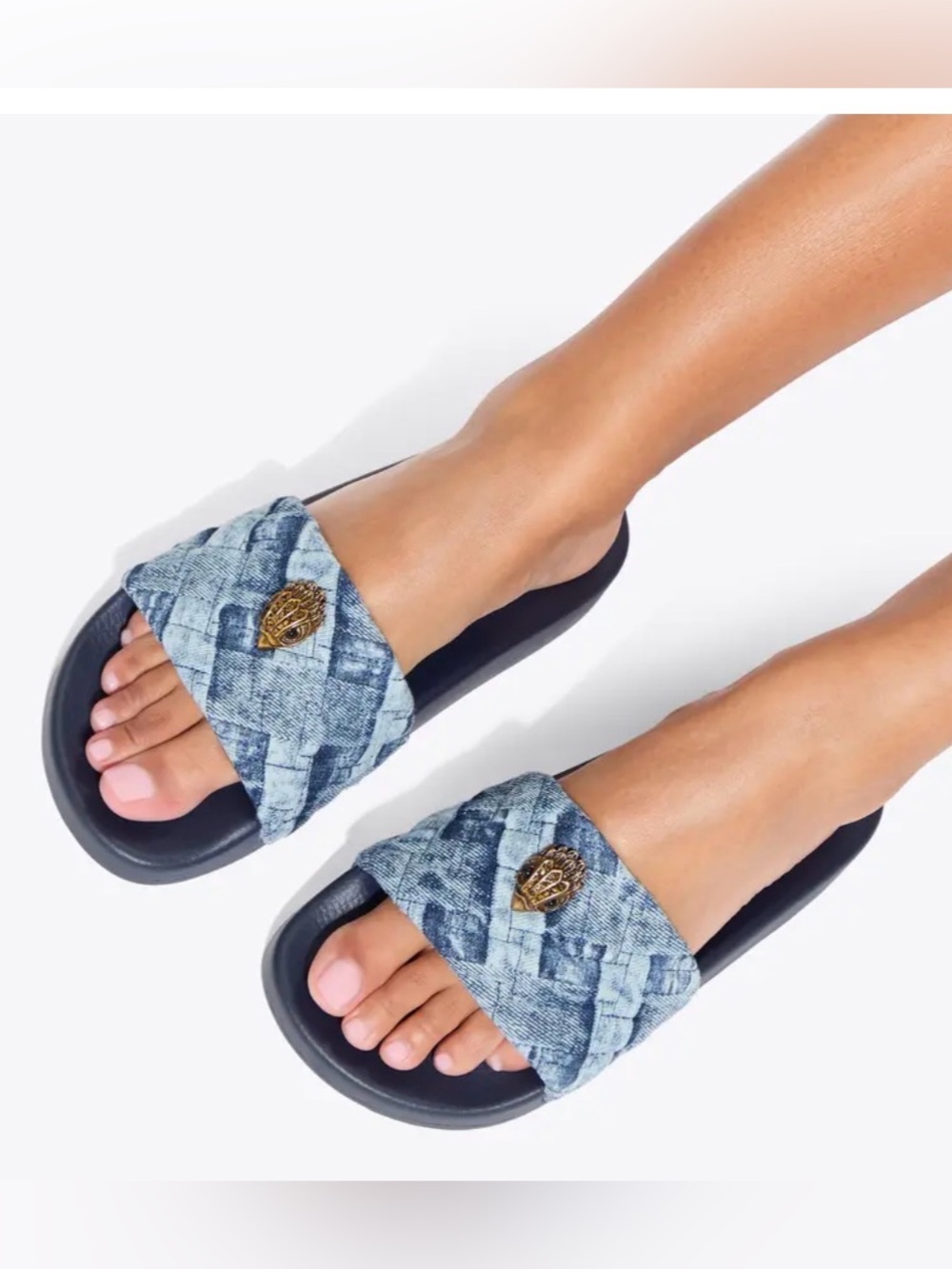 Kurt Geiger Meena Denim Slides Size 38.5 / 7.5